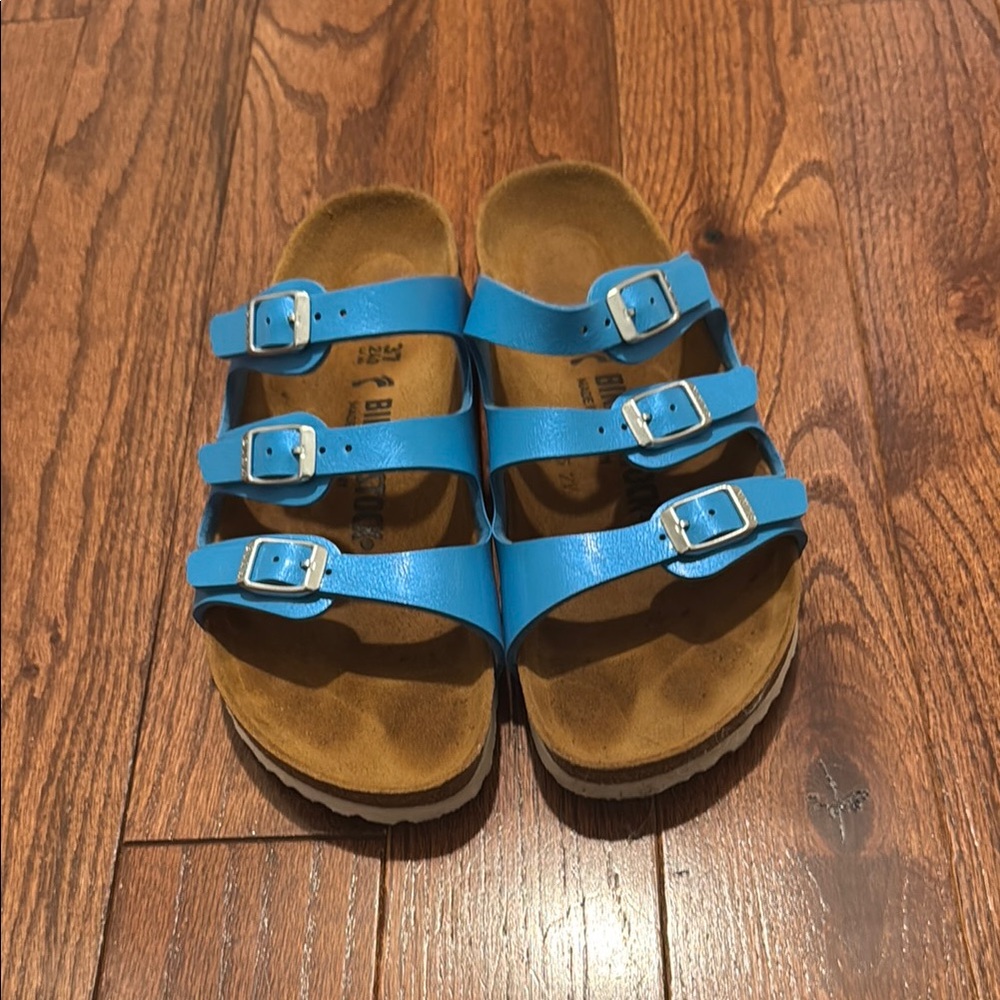 Birkenstock Blue Florida, White sole